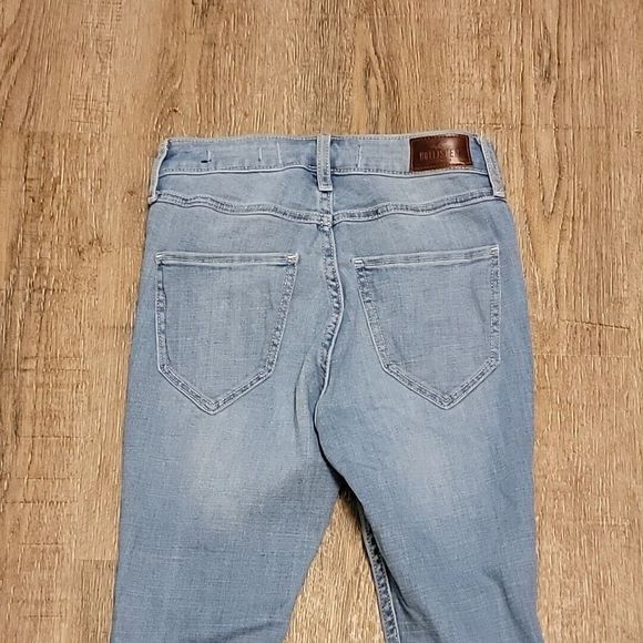 Hollister Distressed High Rise Super Skinny Jeans ~ Sz 0R ~ Blue ~ 28.5" Inseam - Picture 6 of 7